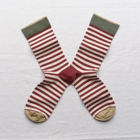 Sock Stripe Old Burgundy